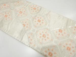 山並に花蜀江模様織り出し　袋帯